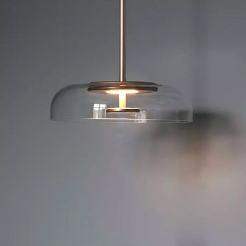 Lámpara Colgante Metal Dorado y Cristal ELECTRA