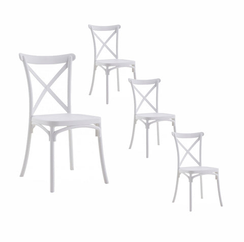 Pack de 4 Sillas de Comedor en Polipropileno CROSS