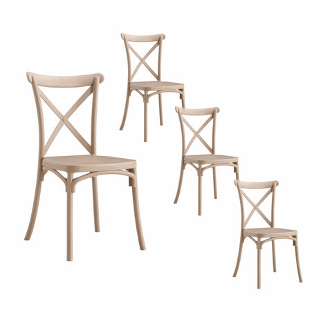 Pack de 4 Sillas de Comedor en Polipropileno CROSS