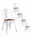Pack de 5 Sillas de Comedor con Asiento Madera TOLI