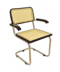 Pack de 4 Sillas Vintage de Acero y Rejilla Beige CES