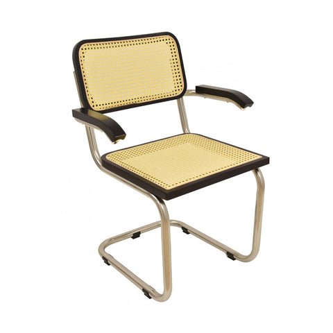 Pack de 4 Sillas Vintage de Acero y Rejilla Beige CES