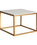 Mesa de centro BLEG en hierro y mármol, diseño geométrico moderno que aporta un toque de lujo y sofisticación a cualquier espacio.