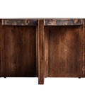 Mesa de centro Bansat en madera DM con diseño contemporáneo y patas regulables, ideal para salas de estar modernas.