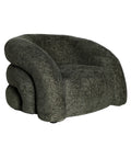 Sillón Sournia de diseño moderno tapizado en poliéster con estructura de madera DM, ideal para salones y espacios de relax.